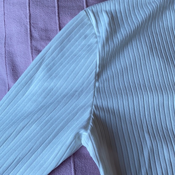 Brand new Boohoo Rib High turtle neck Long Sleeve White Bodysuit in medium - Picture 6 of 8